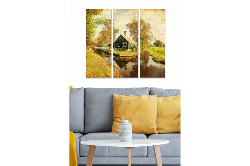 Canvastaulu Floral 3-pak Monivärinen - 20x50 cm - Sisustustuotteet - Seinäkoristeet
