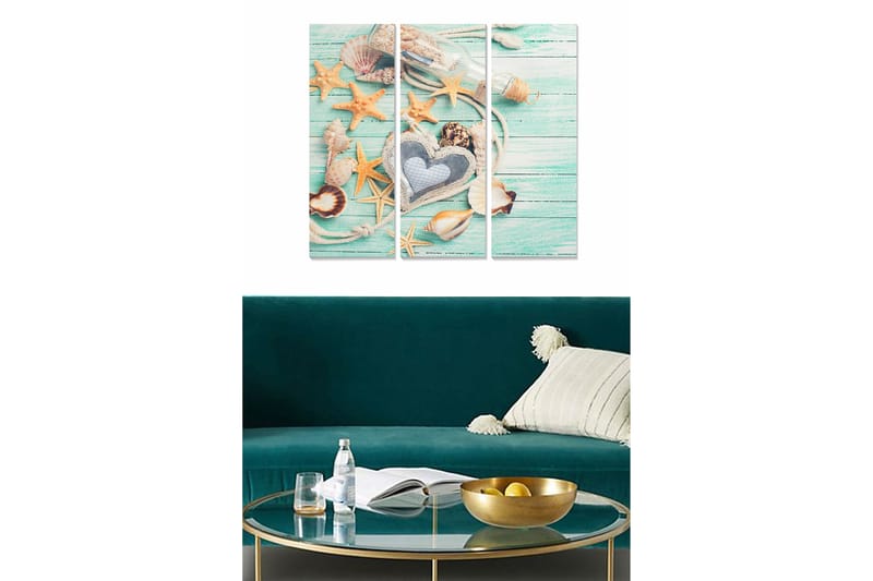 Canvastaulu Floral 3-pak Monivärinen - 20x50 cm - Sisustustuotteet - Seinäkoristeet