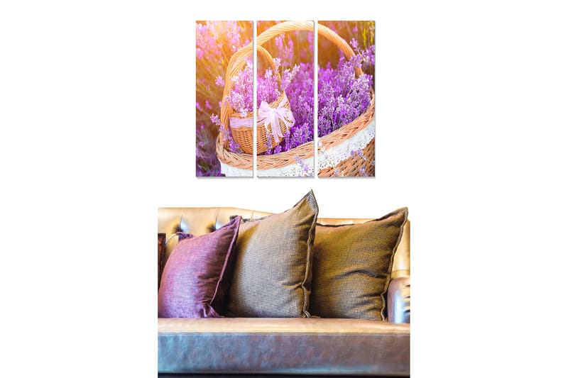 Canvastaulu Floral 3-pak Monivärinen - 20x50 cm - Sisustustuotteet - Seinäkoristeet
