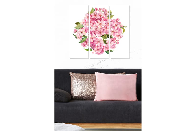 Canvastaulu Floral 3-pak Monivärinen - 20x50 cm - Sisustustuotteet - Seinäkoristeet