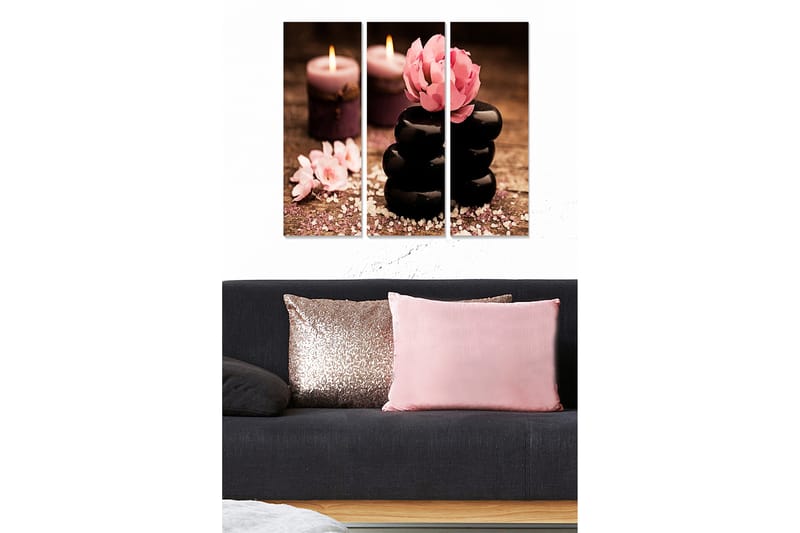 Canvastaulu Floral 3-pak Monivärinen - 20x50 cm - Sisustustuotteet - Seinäkoristeet