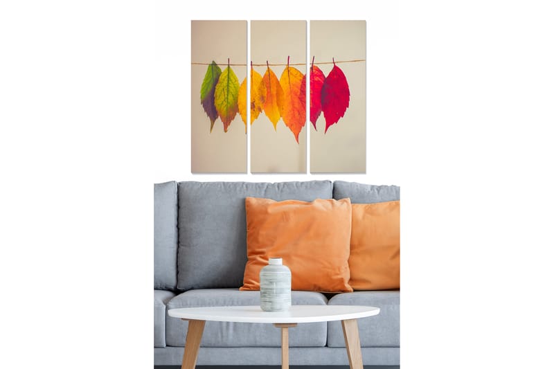 Canvastaulu Floral 3-pak Monivärinen - 20x50 cm - Sisustustuotteet - Seinäkoristeet
