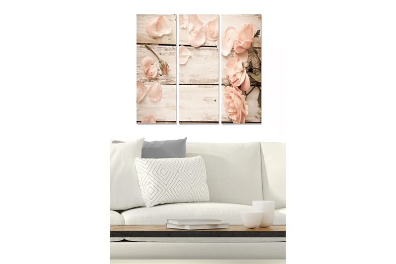 Canvastaulu Floral 3-pak Monivärinen - 20x50 cm - Sisustustuotteet - Seinäkoristeet