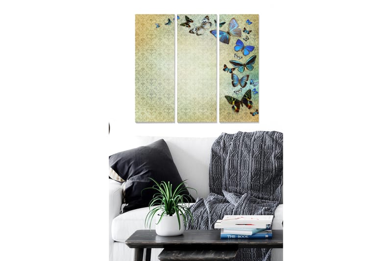Canvastaulu Floral 3-pak Monivärinen - 20x50 cm - Sisustustuotteet - Seinäkoristeet