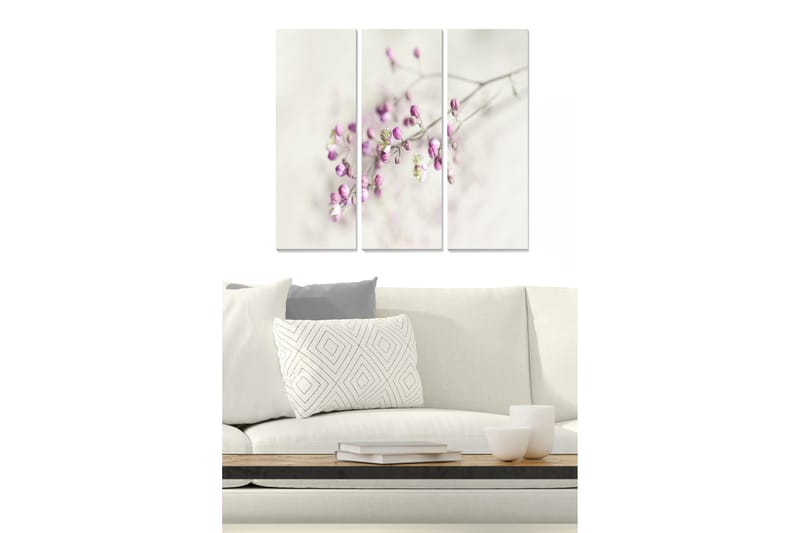 Canvastaulu Floral 3-pak Monivärinen - 20x50 cm - Sisustustuotteet - Seinäkoristeet