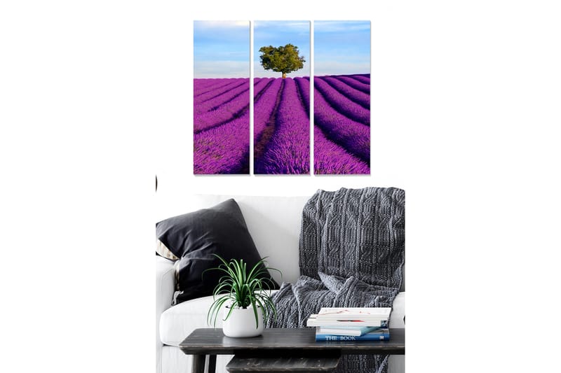 Canvastaulu Floral 3-pak Monivärinen - 20x50 cm - Sisustustuotteet - Seinäkoristeet