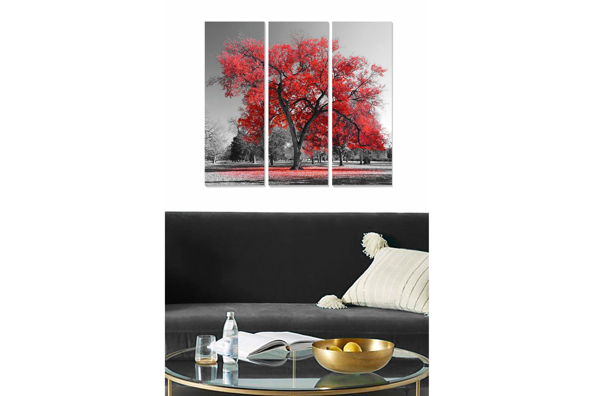 Canvastaulu Floral 3-pak Monivärinen - 20x50 cm - Sisustustuotteet - Seinäkoristeet