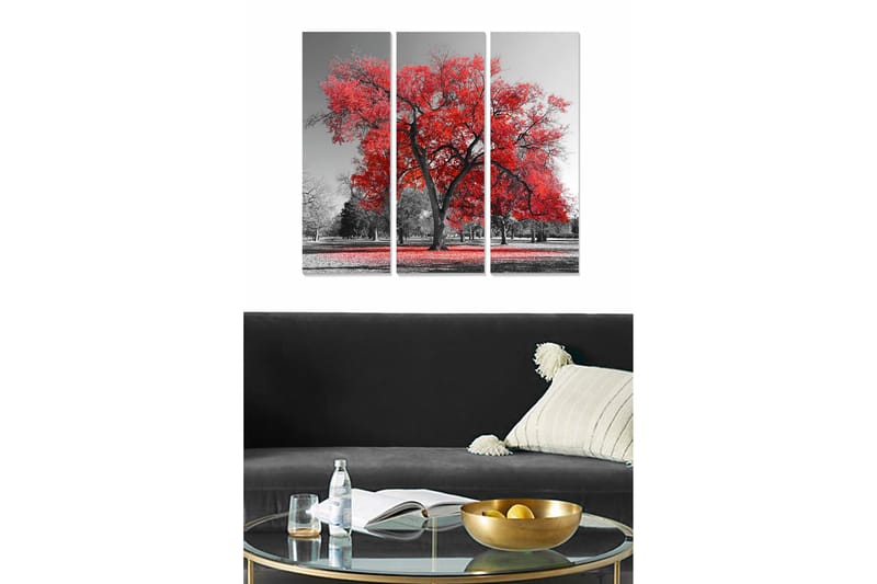Canvastaulu Floral 3-pak Monivärinen - 20x50 cm - Sisustustuotteet - Seinäkoristeet