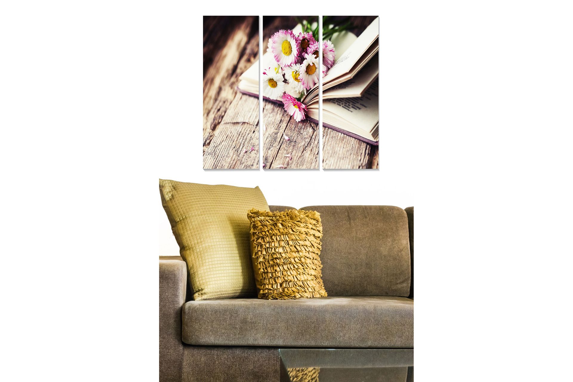 Canvastaulu Floral 3-pak Monivärinen - 20x50 cm - Sisustustuotteet - Seinäkoristeet
