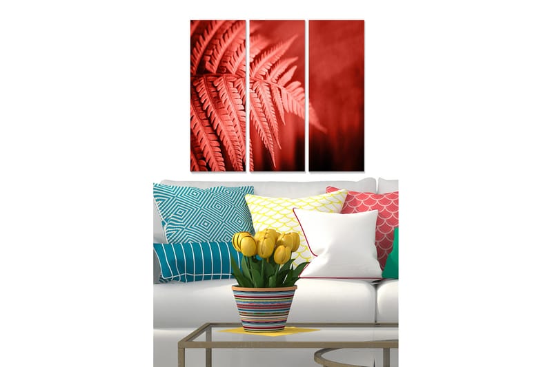 Canvastaulu Floral 3-pak Monivärinen, 20x50 cm