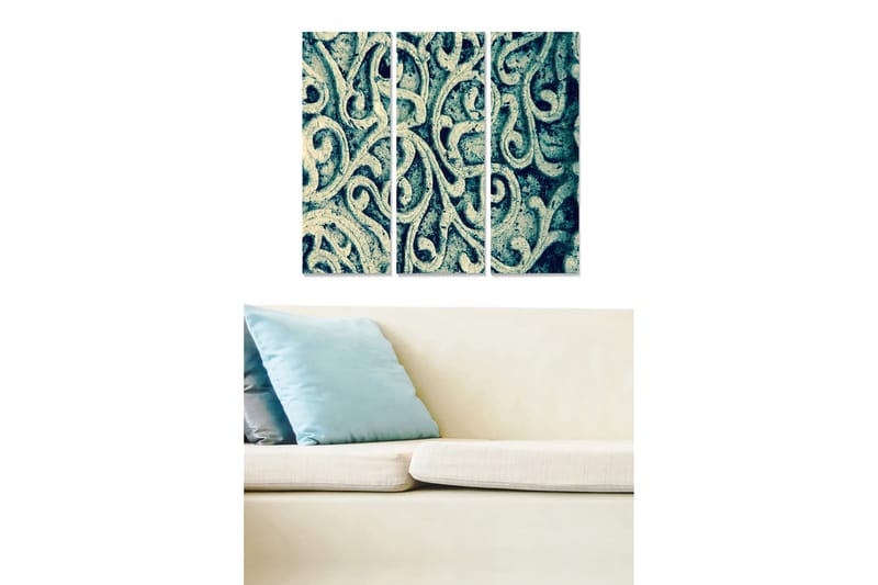 Canvastaulu Floral 3-pak Monivärinen, 20x50 cm