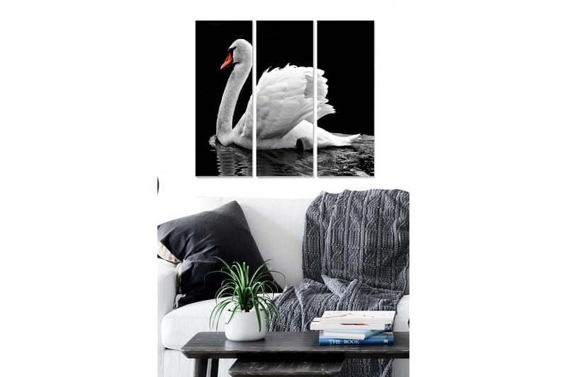 Canvastaulu Floral 3-pak Monivärinen, 20x50 cm