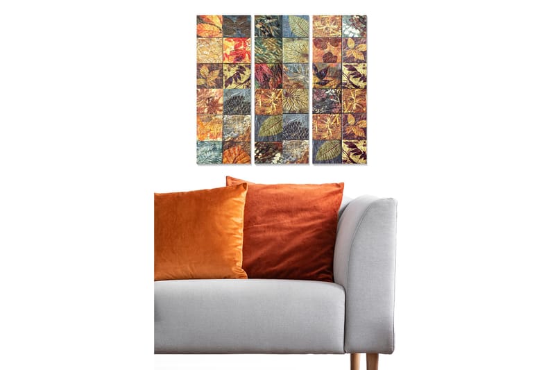 Canvastaulu Floral 3-pak Monivärinen - 20x50 cm - Sisustustuotteet - Seinäkoristeet