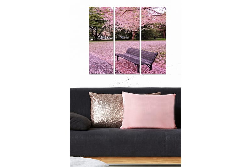 Canvastaulu Floral 3-pak Monivärinen, 20x50 cm