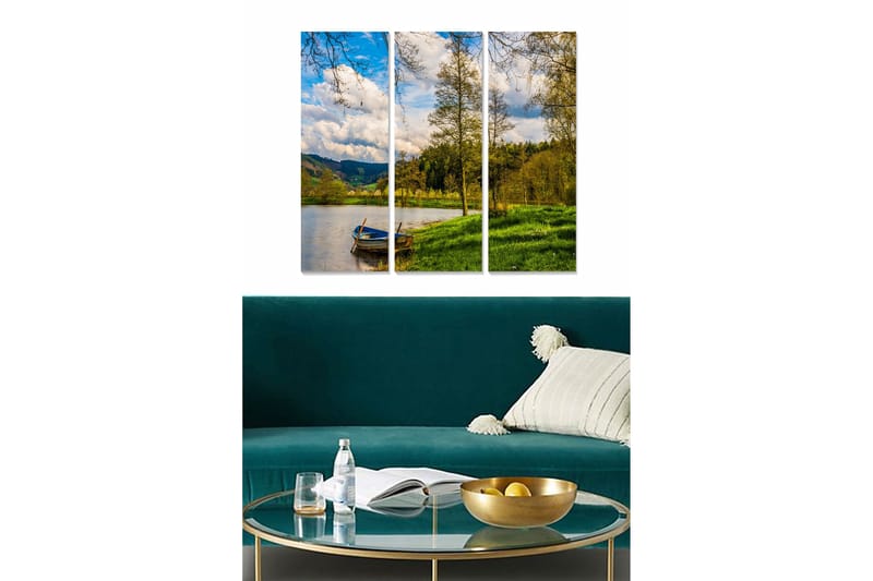 Canvastaulu Floral 3-pak Monivärinen, 20x50 cm