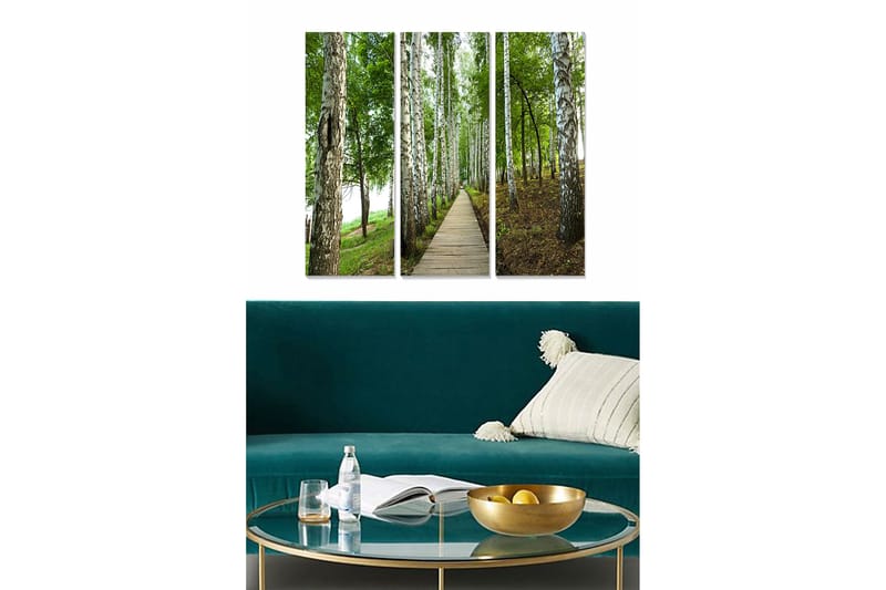 Canvastaulu Floral 3-pak Monivärinen, 20x50 cm