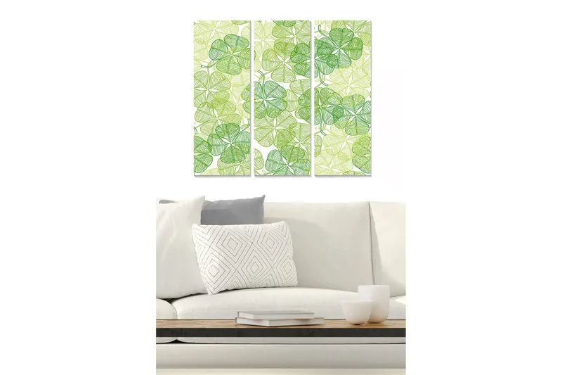 Canvastaulu Floral 3-pak Monivärinen, 20x50 cm