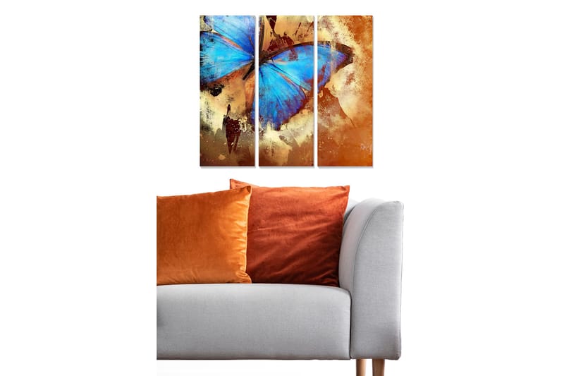 Canvastaulu Floral 3-pak Monivärinen, 20x50 cm