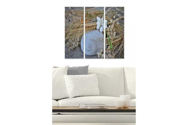 Canvastaulu Floral 3-pak Monivärinen, 20x50 cm