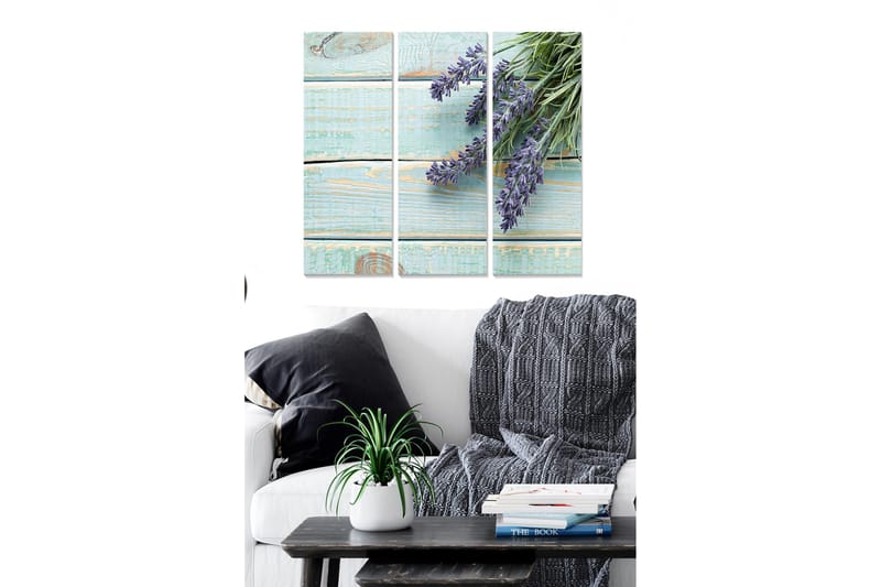 Canvastaulu Floral 3-pak Monivärinen, 20x50 cm