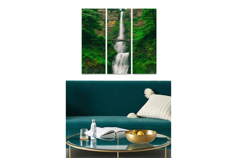 Canvastaulu Floral 3-pak Monivärinen, 20x50 cm