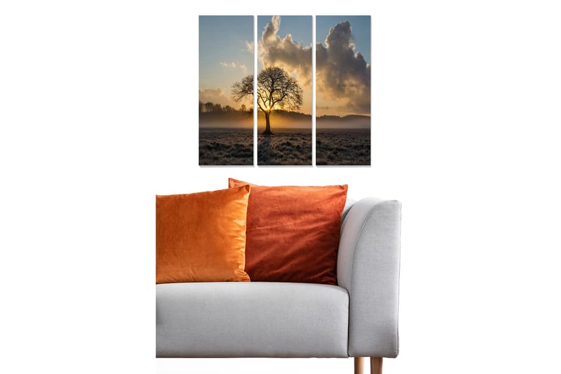 Canvastaulu Floral 3-pak Monivärinen, 20x50 cm