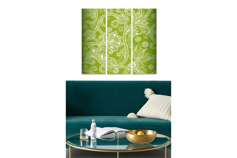 Canvastaulu Floral 3-pak Monivärinen, 20x50 cm