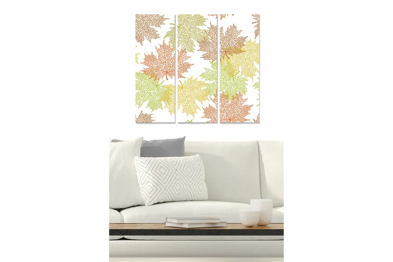 Canvastaulu Floral 3-pak Monivärinen, 20x50 cm