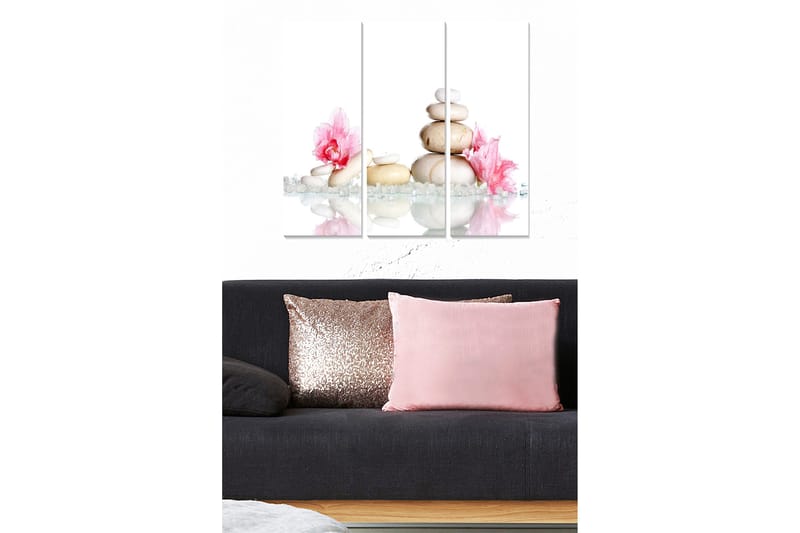 Canvastaulu Floral 3-pak Monivärinen, 20x50 cm