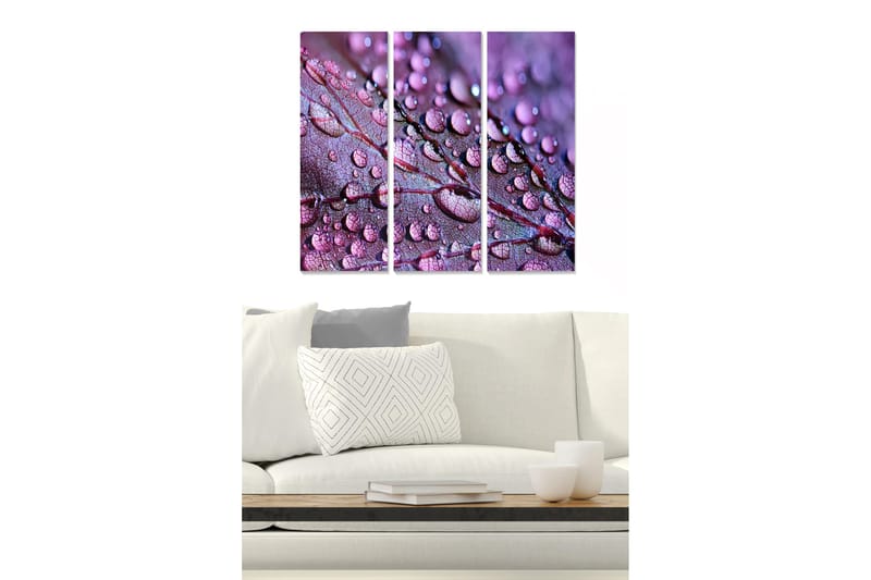 Canvastaulu Floral 3-pak Monivärinen, 20x50 cm