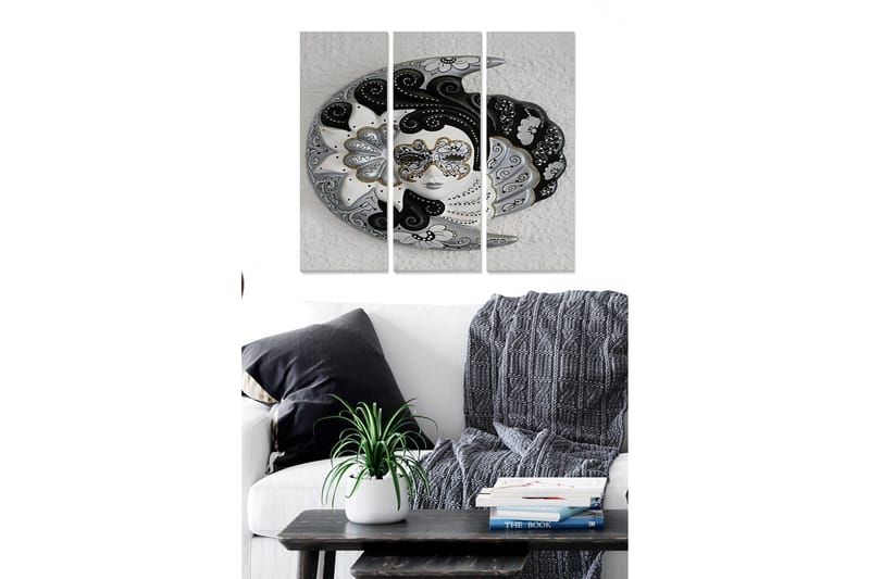 Canvastaulu Floral 3-pak Monivärinen, 20x50 cm