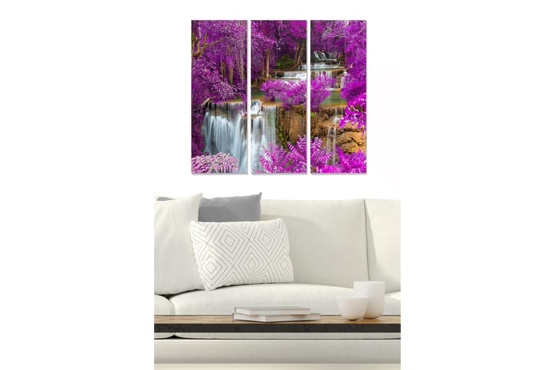 Canvastaulu Floral 3-pak Monivärinen, 20x50 cm