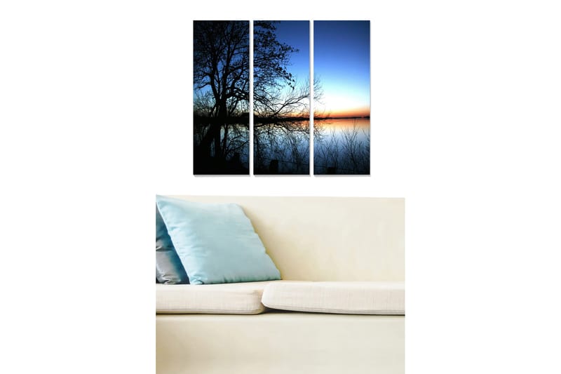 Canvastaulu Floral 3-pak Monivärinen, 20x50 cm