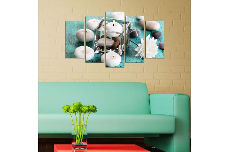 Canvastaulu Flowers 5-pak Monivärinen - 20x60 cm - Sisustustuotteet - Seinäkoristeet