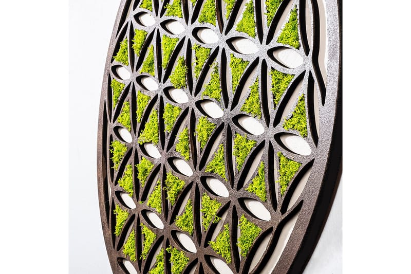 Canvastaulu Geometric - Vihreä/Ruskea/Valkoinen - Sisustustuotteet - Seinäkoristeet