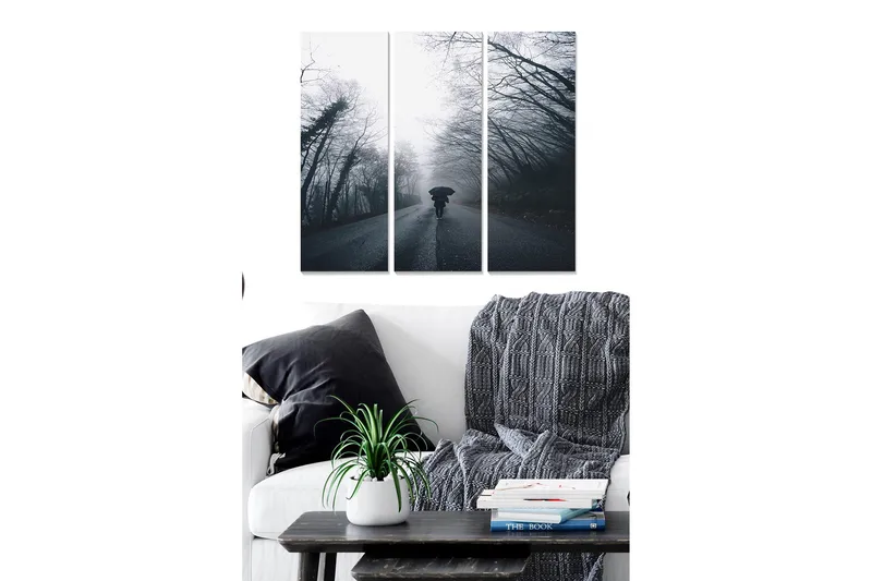 Canvastaulu Kitchen 3-pak Monivärinen, 20x50 cm