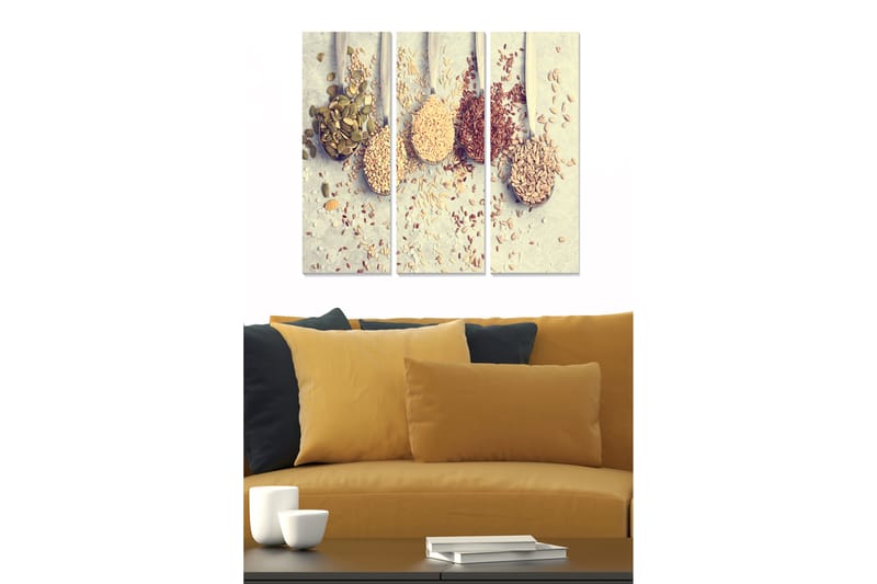 Canvastaulu Kitchen 3-pak Monivärinen - 20x50 cm - Sisustustuotteet - Seinäkoristeet