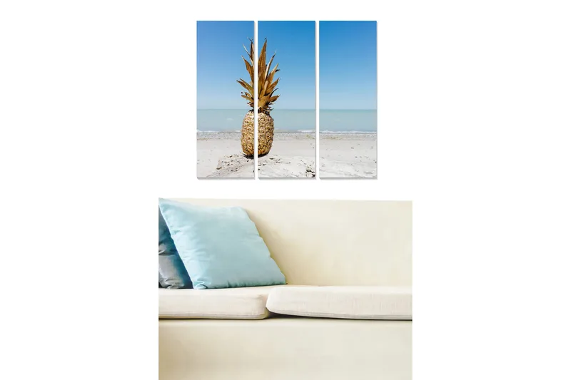 Canvastaulu Kitchen 3-pak Monivärinen, 20x50 cm