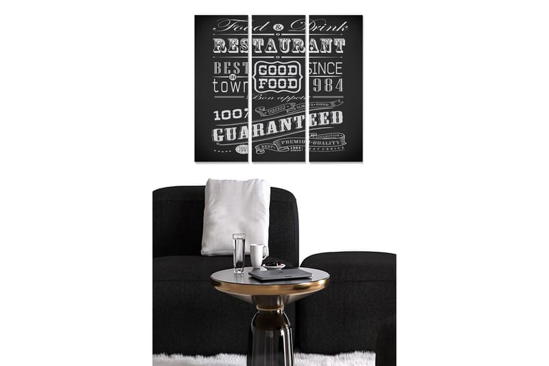 Canvastaulu Kitchen 3-pak Monivärinen, 20x50 cm