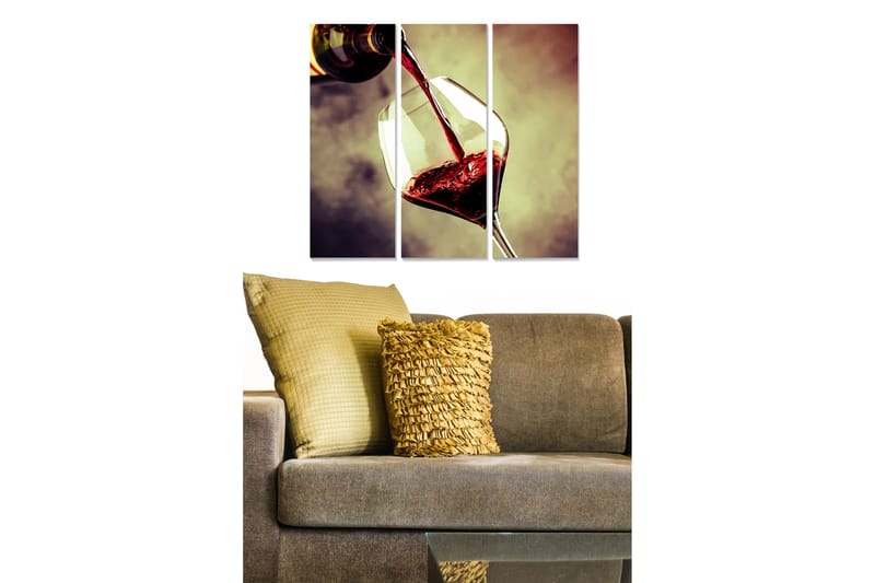 Canvastaulu Kitchen 3-pak Monivärinen, 20x50 cm