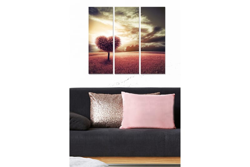 Canvastaulu Love 3-pak Monivärinen - 20x50 cm - Sisustustuotteet - Seinäkoristeet