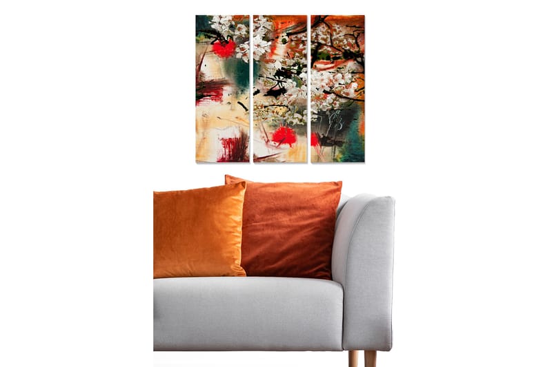 Canvastaulu Love 3-pak Monivärinen - 20x50 cm - Sisustustuotteet - Seinäkoristeet