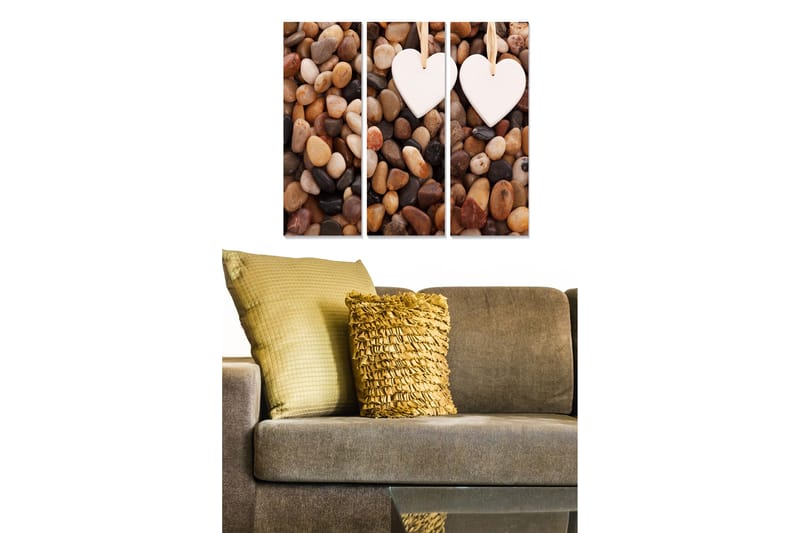 Canvastaulu Love 3-pak Monivärinen - 20x50 cm - Sisustustuotteet - Seinäkoristeet