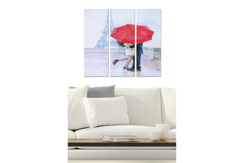 Canvastaulu Love 3-pak Monivärinen - 20x50 cm - Sisustustuotteet - Seinäkoristeet