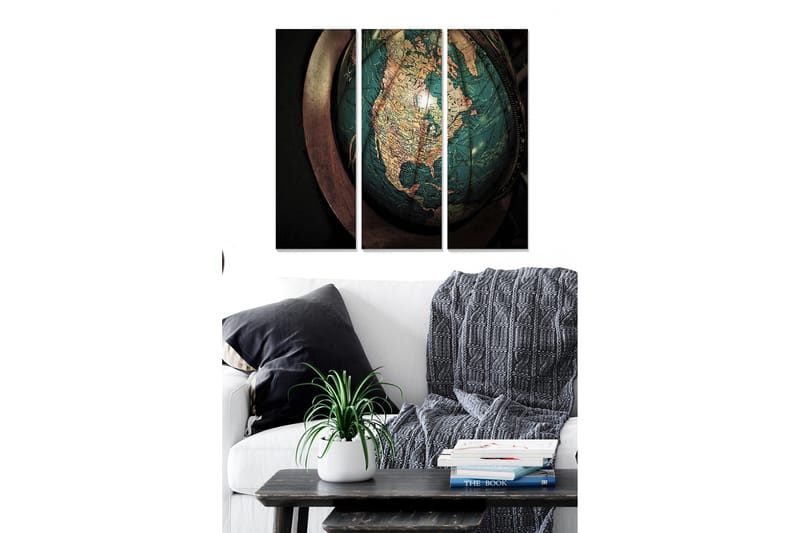 Canvastaulu Map 3-pak Monivärinen - 20x50 cm - Sisustustuotteet - Seinäkoristeet