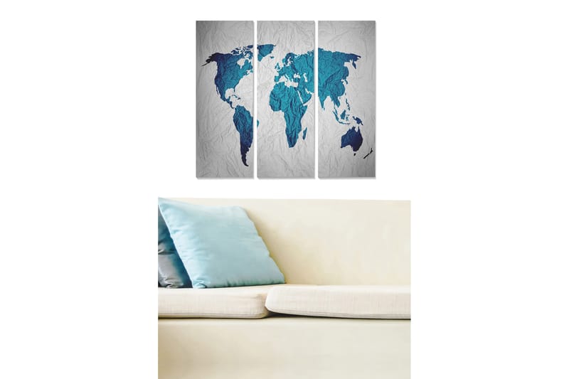 Canvastaulu Map 3-pak Monivärinen, 20x50 cm