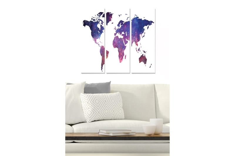 Canvastaulu Map 3-pak Monivärinen, 20x50 cm