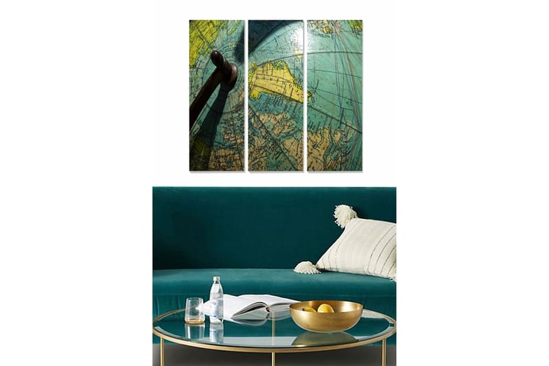 Canvastaulu Map 3-pak Monivärinen, 20x50 cm