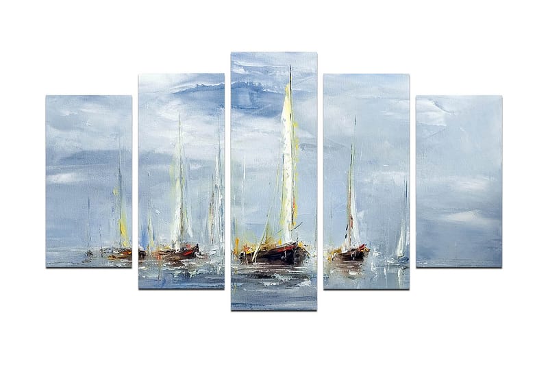 Canvastaulu Marina 5-pak Monivärinen - 20x60 cm - Sisustustuotteet - Seinäkoristeet