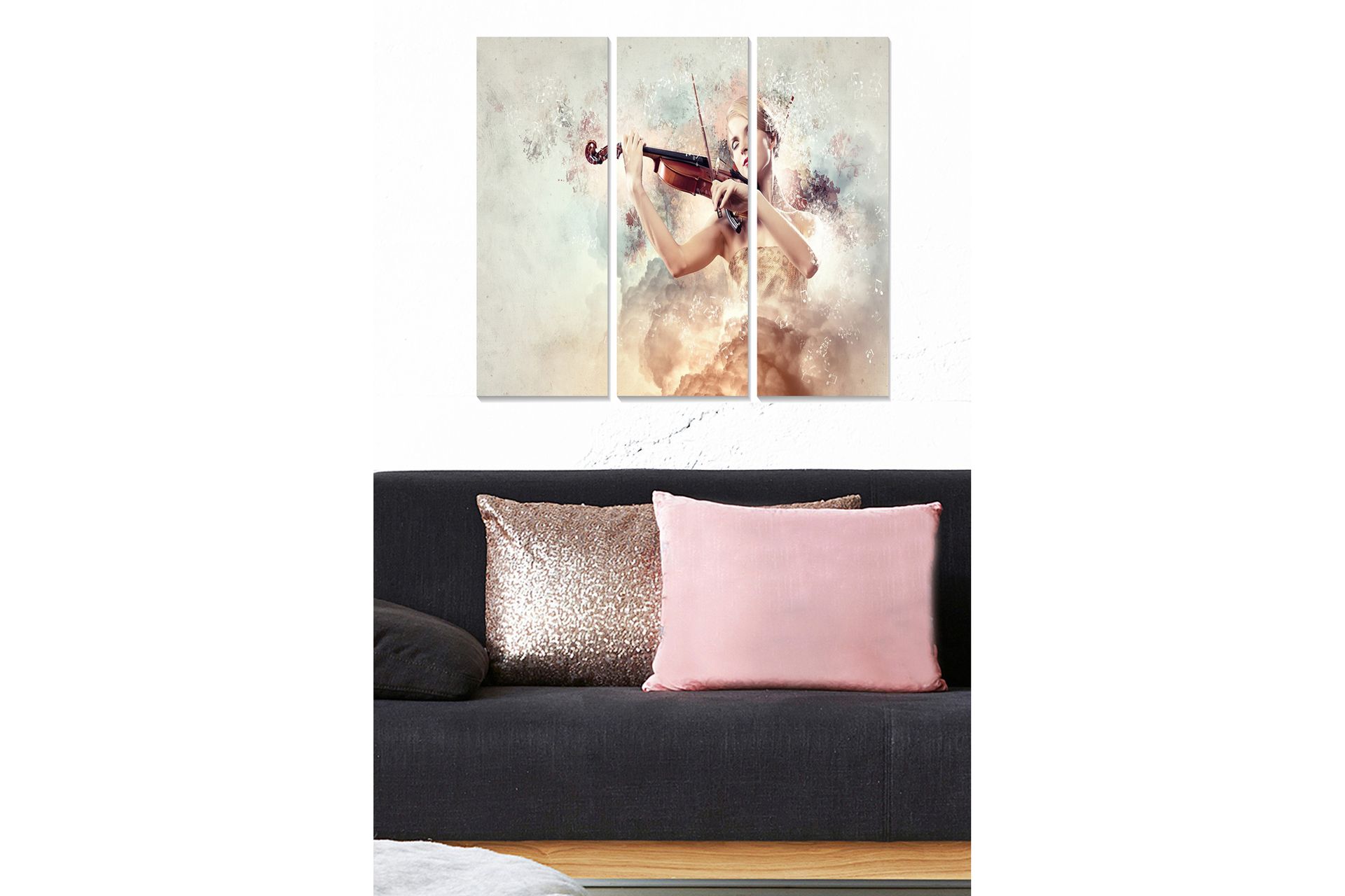 Canvastaulu Music 3-pak Monivärinen - 20x50 cm - Sisustustuotteet - Seinäkoristeet